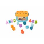 Set jucarii cuburi de construit 16 piese diferite forme si culori 18 luni+