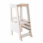 Turn de invatare ajustabil Learning Tower Ajutor de bucatarie MeowBaby Scandi alb