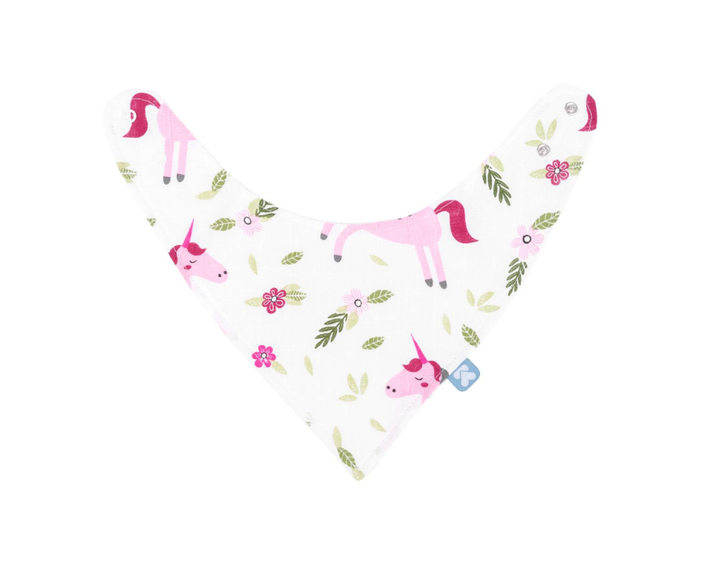 Baveta tip bandana impermeabila din bumbac KikkaBoo Unicorn - 1 | YEO