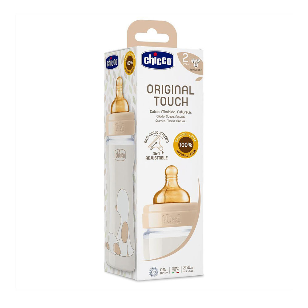 Biberon Chicco Original Touch PP 250 ml tetina cauciuc flux reglabil unisex 2 luni+ 250 imagine noua responsabilitatesociala.ro