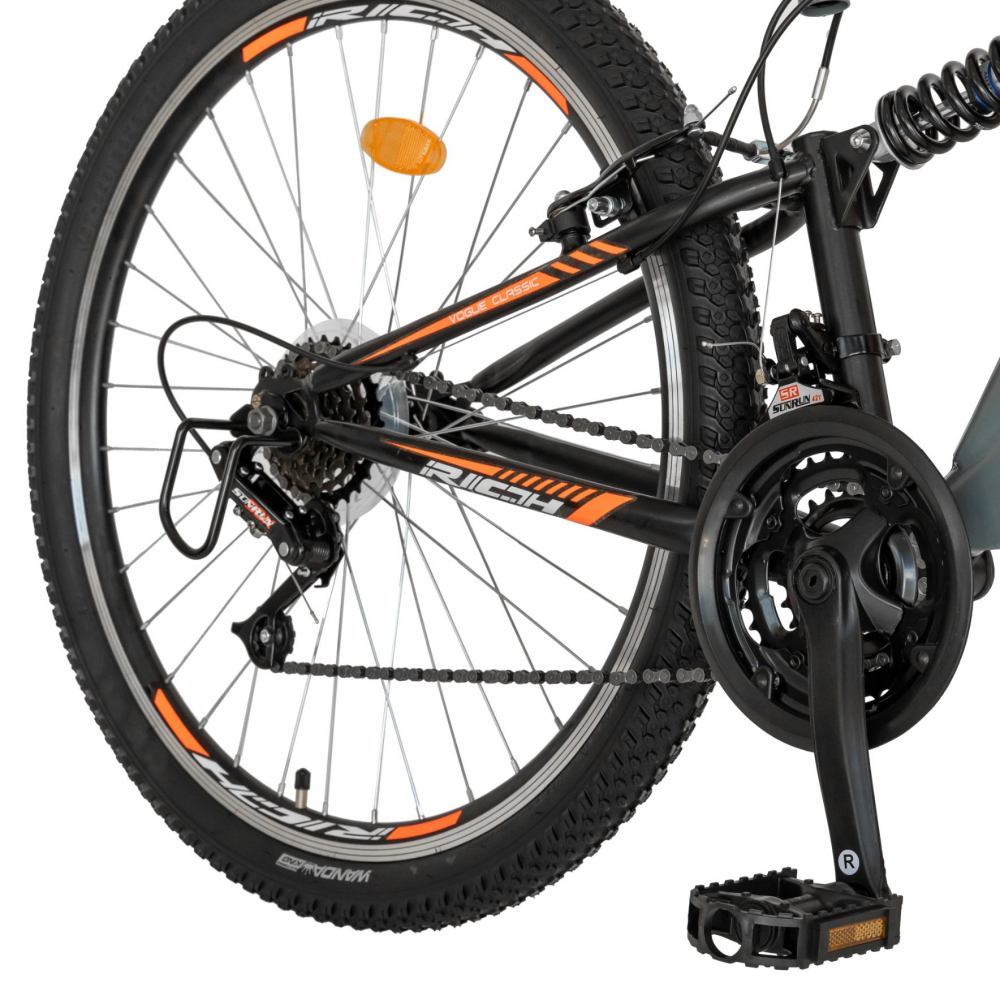 Bicicleta MTB-FS Saiguan Revoshift 26 inch Rich CSR2649A gri cu portocaliu nichiduta.ro imagine noua responsabilitatesociala.ro