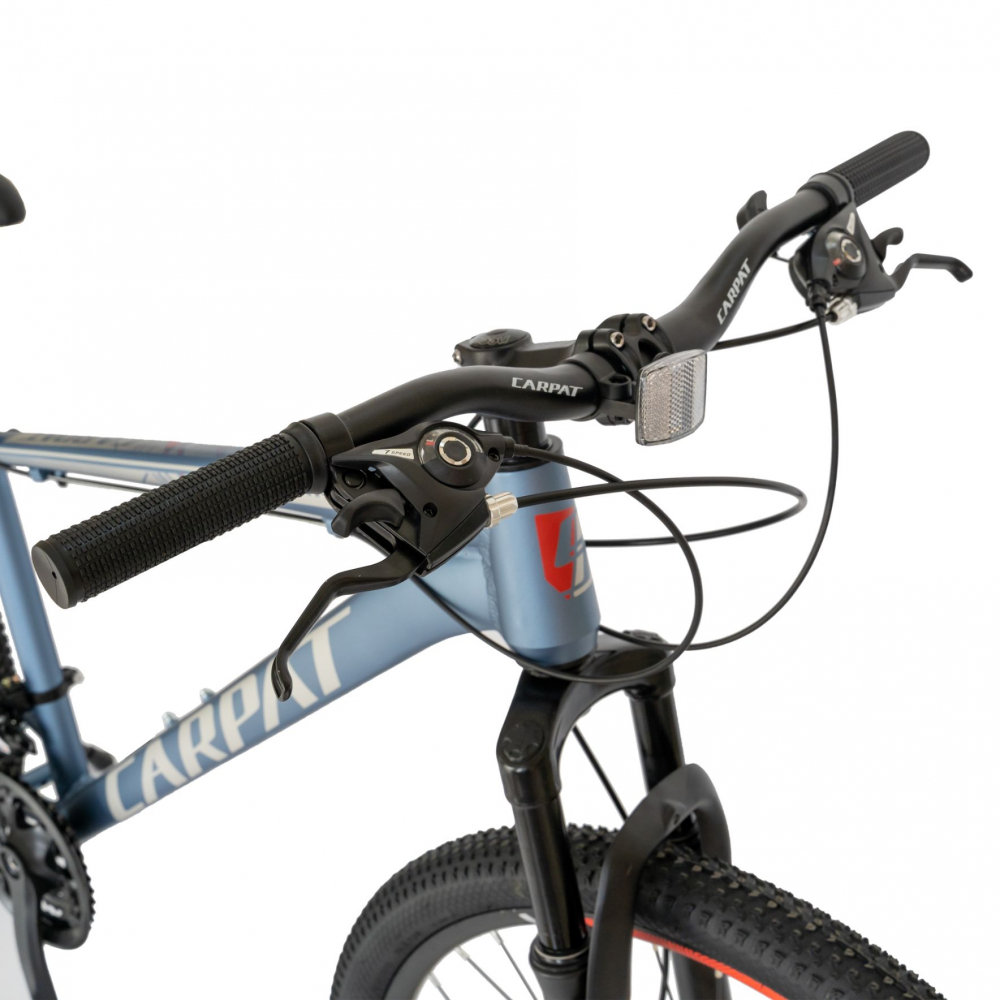 Bicicleta MTB-HT Montana 24 inch Carpat CSC2499A bleu cu design gri