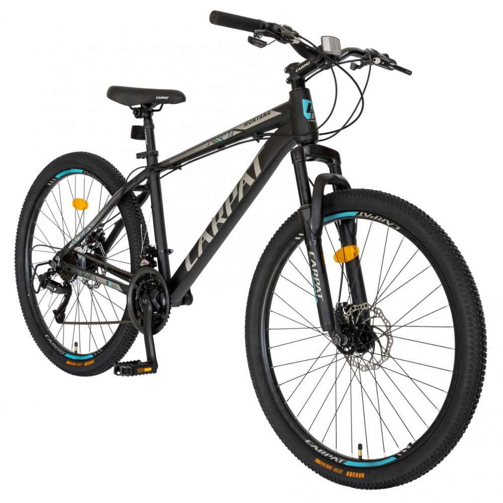 Bicicleta MTB-HT Montana 26 inch Carpat CSC2699A negru cu design gri Carpat imagine noua