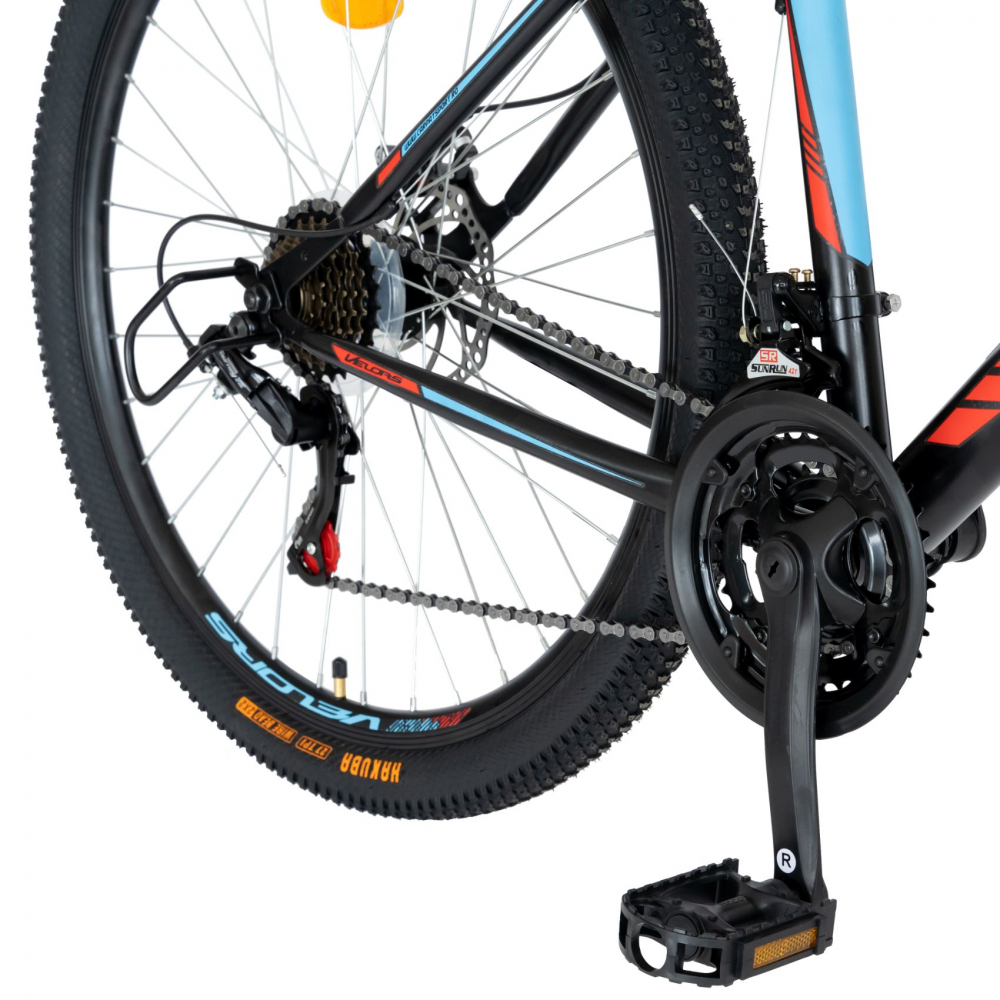 Bicicleta MTB-HT Velors Challange CSV2710A 27.5 inch cadru negru cu design albastrurosu nichiduta.ro imagine noua