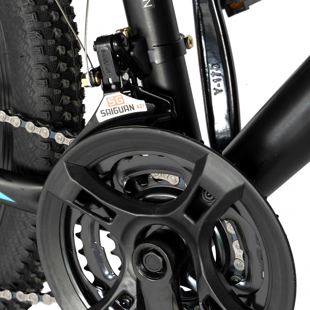 Bicicleta MTB-HT Velors Challange CSV2910A 29 inch negru cu design albastrurosu