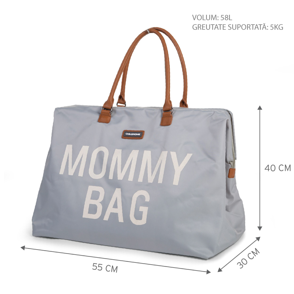 Geanta de infasat Childhome Mommy Bag Gri - 4