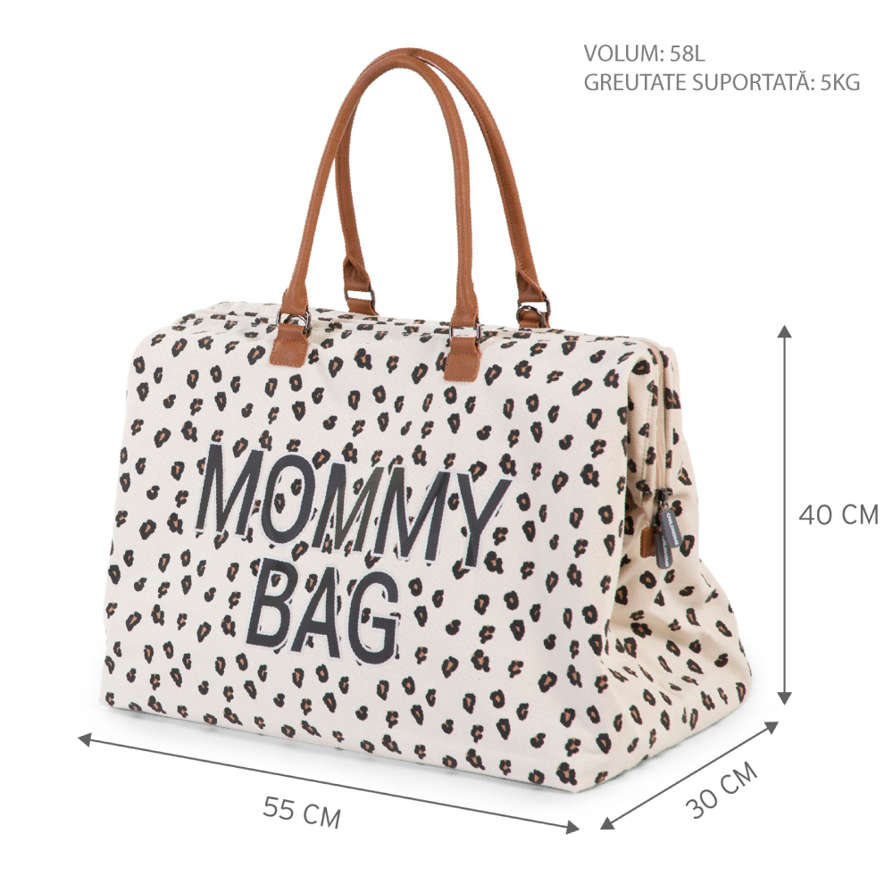 Geanta de infasat Childhome Mommy Bag Leopard - 6