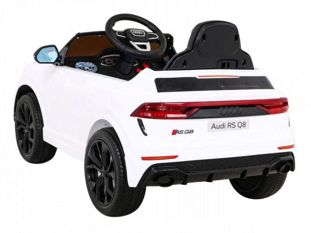 Masinuta electrica cu roti din cauciuc Audi RS Q8 White - 4