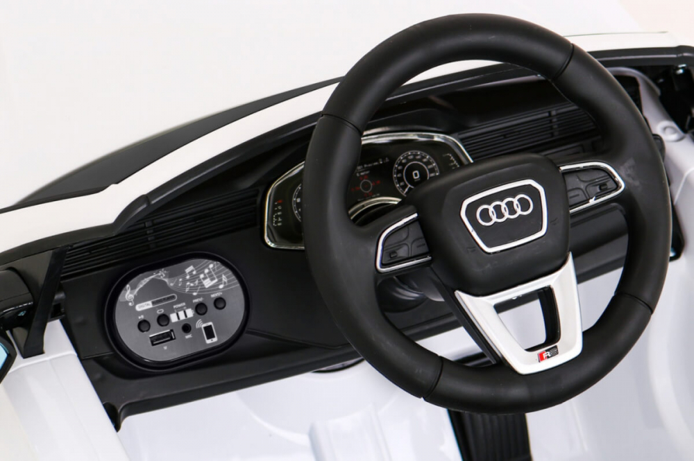 Masinuta electrica cu roti din cauciuc Audi RS Q8 White - 6