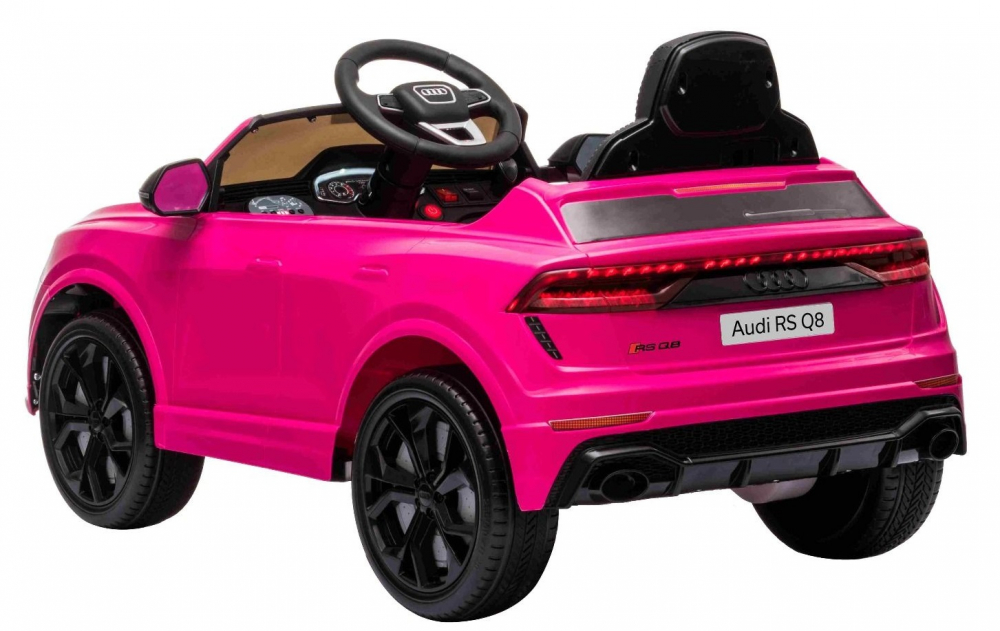 Masinuta electrica cu roti din cauciuc Audi RS Q8 Pink - 5