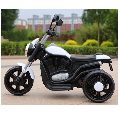 Motocicleta electrica kikkaboo chopper white