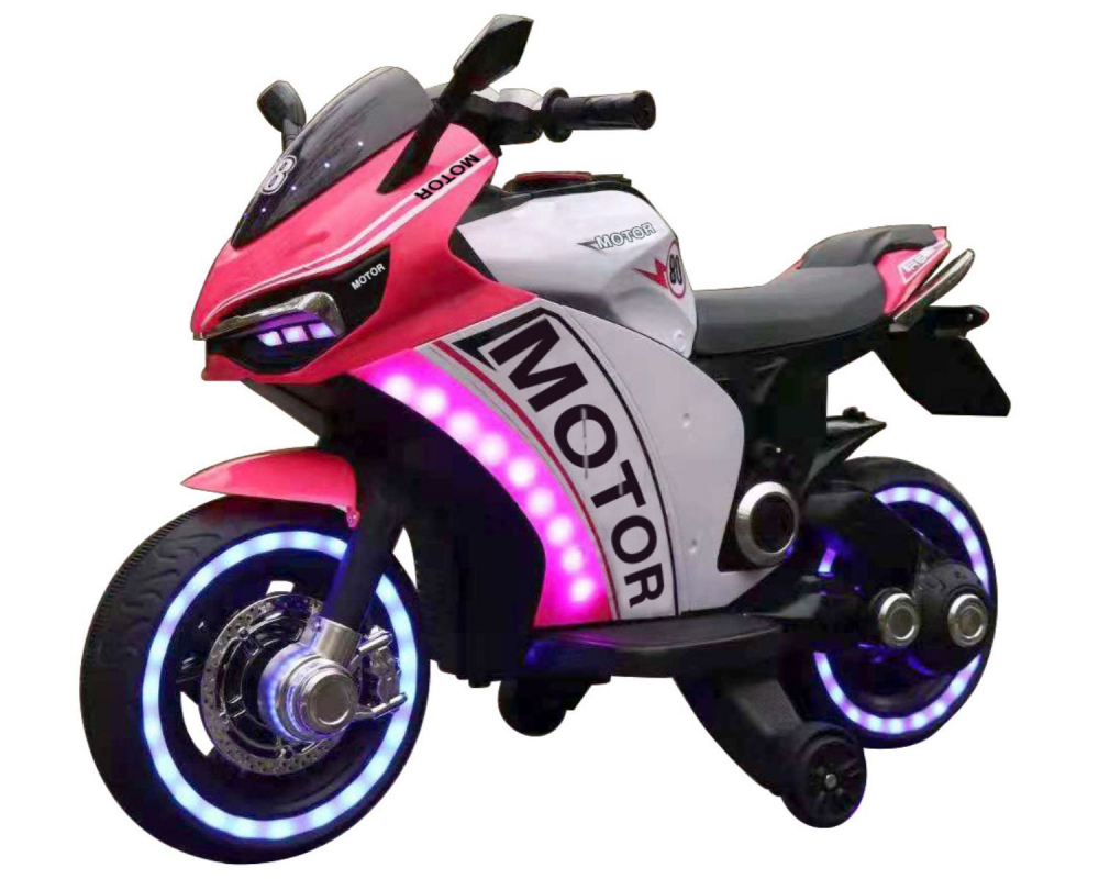 Motocicleta electrica cu scaun din piele KikkaBoo Windy Pink - 1