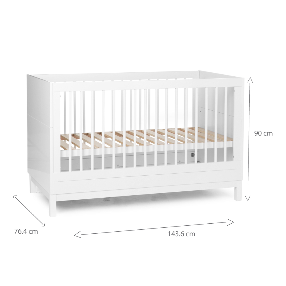 Patut Childhome Jota 70x140 cm Mdf Alb - 4 | YEO