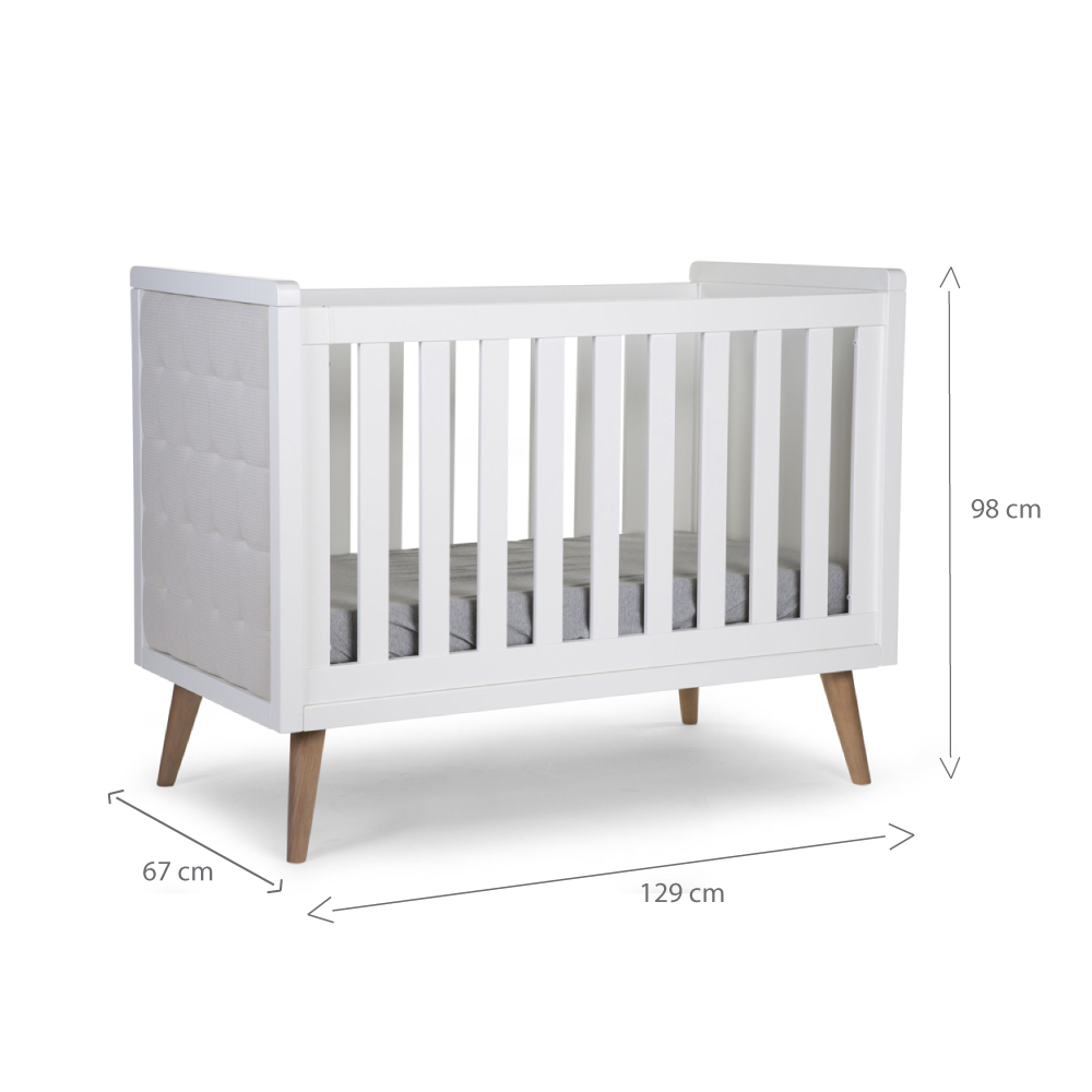 Patut Childhome Retro Rio 60x120 cm Mdf Alb - 1