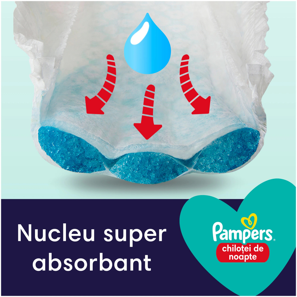 Poze Scutece-chilotel de noapte Pampers Night Pants Marimea 4, 9-15 kg 25 buc nichiduta.ro 