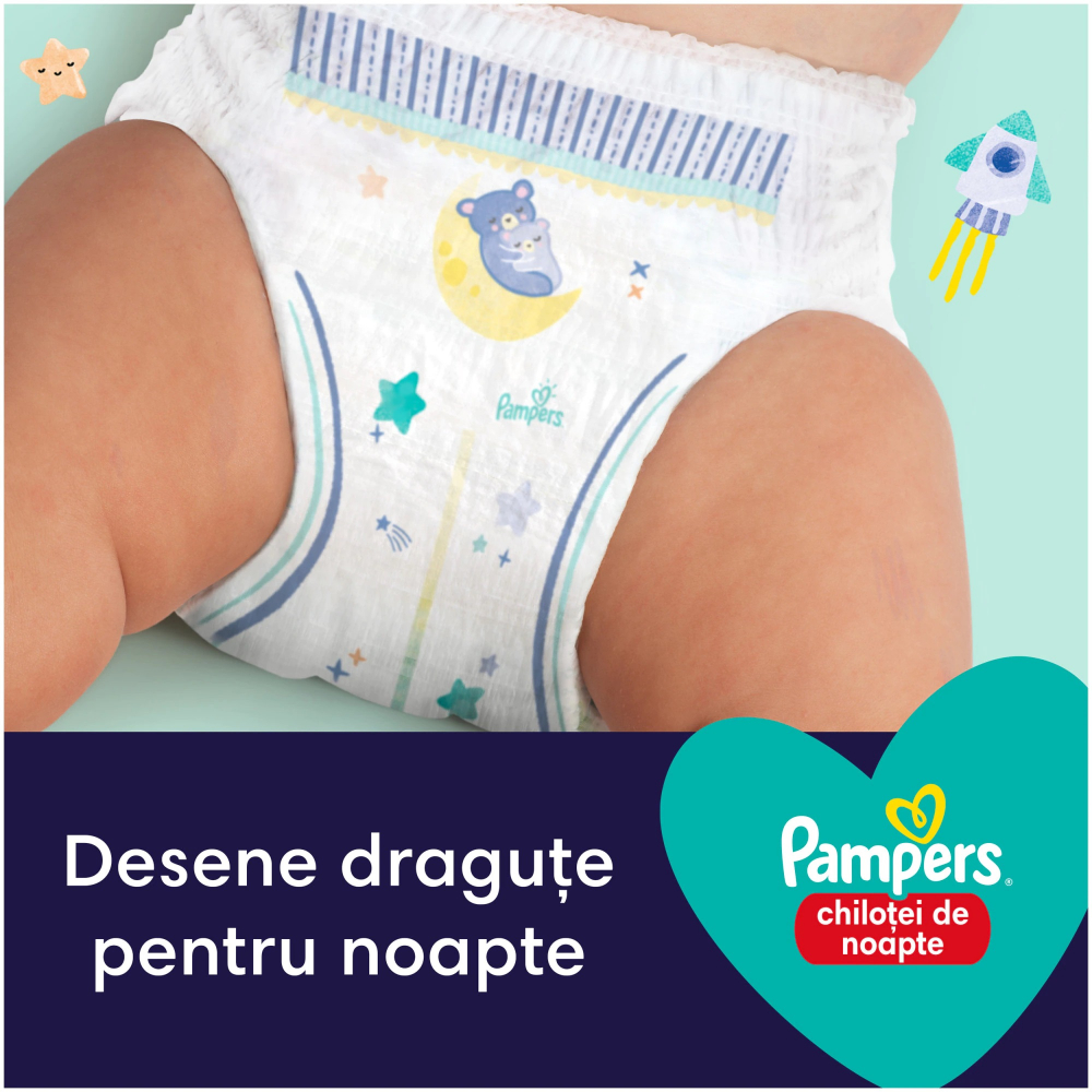 Poze Scutece-chilotel de noapte Pampers Night Pants Marimea 4, 9-15 kg 25 buc nichiduta.ro 
