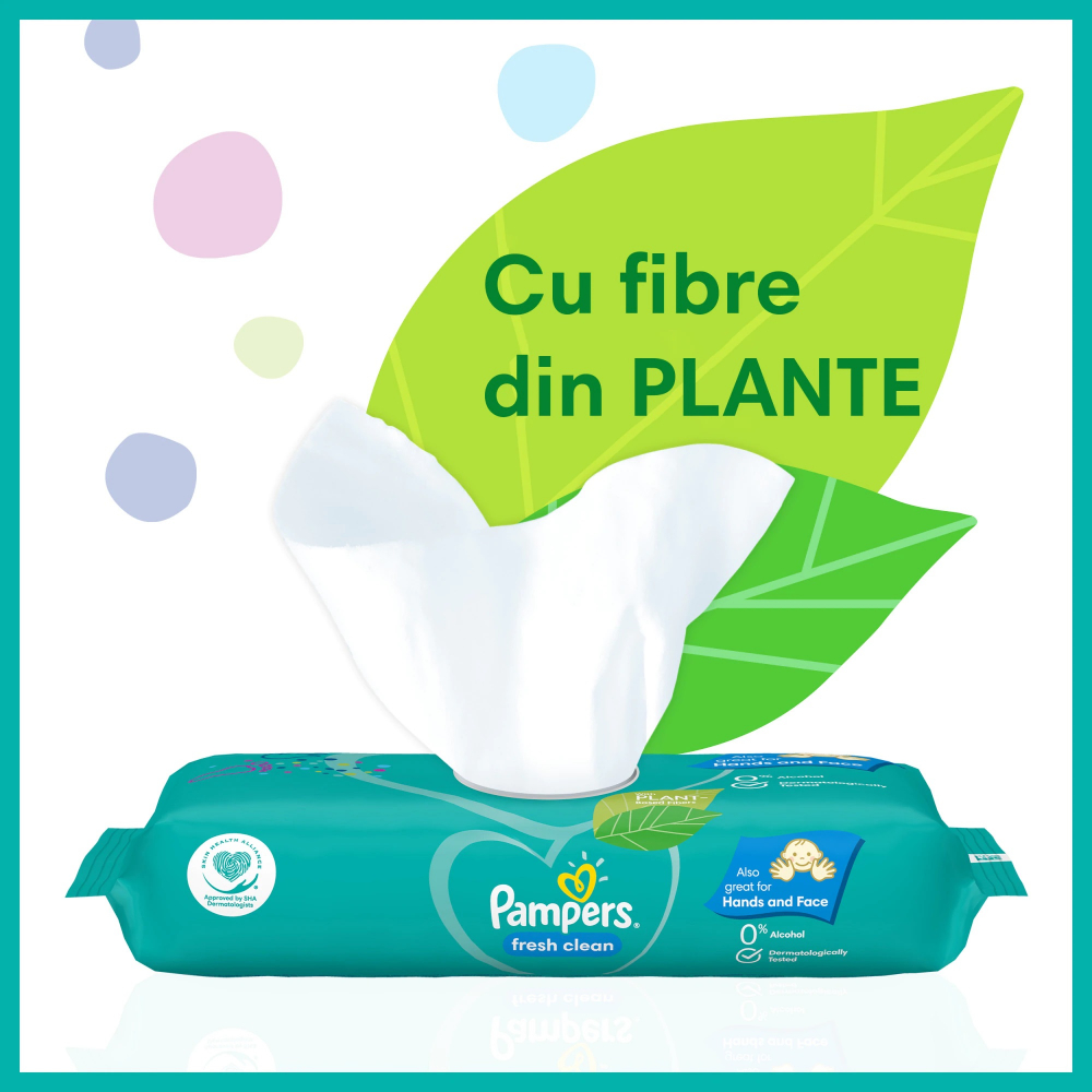 Servetele umede Pampers Fresh Clean 15 pachete x 80 1200 buc - 1