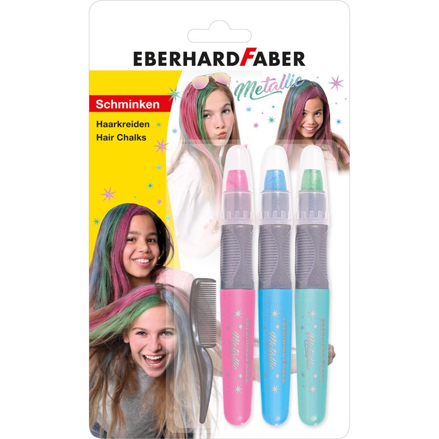 Set colorare par metalizate cu pieptan eberhard faber
