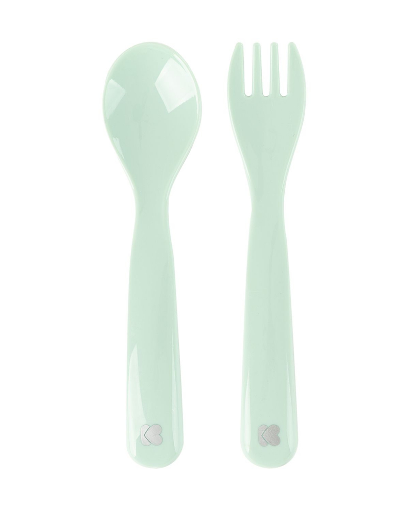 Set lingurita si furculita kikkaboo glossy mint