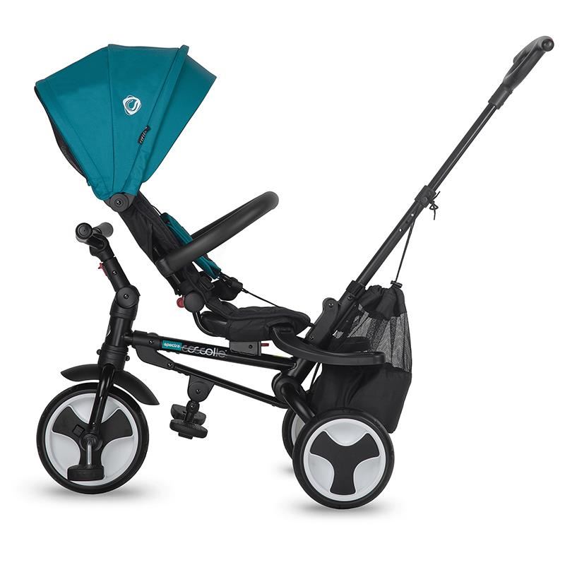 Poze Tricicleta pentru copii Coccolle Spectra Plus Premium Line Turquoise Tide ultrapliabila, Scaun reversibil, Maner de ghidaj, Copertina XXL, Cos accesorii, 2 seturi suport picioruse, Sistem roata libera, Roti EVA, Transformabila in tricicleta clasica nichiduta.ro 