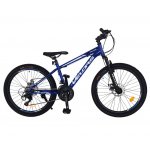 Bicicleta MTB-HT 24 inch Velors CSV24/10A albastru cu design negru