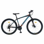 Bicicleta MTB-HT Velors Challange CSV27/10A 27.5 inch cadru negru cu design albastru/portocaliu