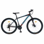 Bicicleta MTB-HT Velors Challange CSV29/10A 29 inch negru cu design albastru/rosu
