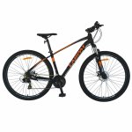 Bicicleta MTB-HT schimbator Shimano Tourney cadru aluminiu 27.5 inchCarpat CSC27/57C negru cu portocaliu