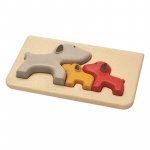 Catelusi puzzle din lemn Plan Toys