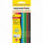 Creioane colorate plastic 12 culori Eberhard Faber