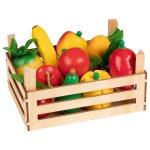 Set din lemn ladita cu fructe si legume