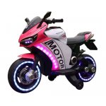 Motocicleta electrica cu scaun din piele KikkaBoo Windy Pink