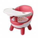 Scaun de masa inaltator Little Mom Booster Chair Pink