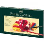 Set cadou 20 creioane colorate Polychromos cu 4 creioane Grafit Castell si accesorii Faber-Castell