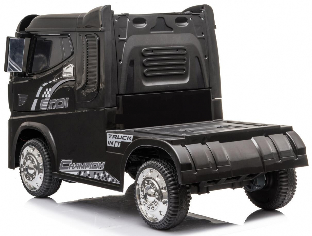 Camion electric 4x4 cu scaun de piele Truck Black - 5