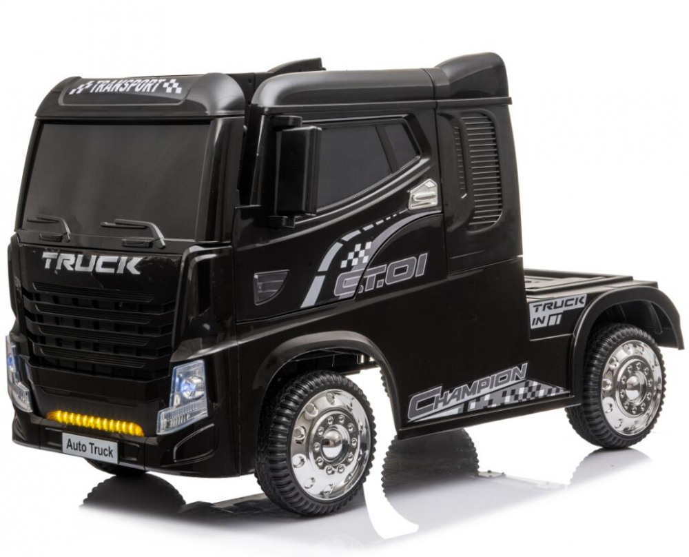 Camion electric 4x4 cu scaun de piele Truck Black - 7