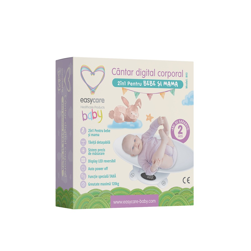 Cantar digital corporal 2in1 Easycare Baby pentru bebe si mama - 3 | YEO