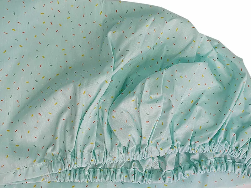 Cearceaf inghetata de fistic patut bebelus 52x95 cm cu elastic din bumbac