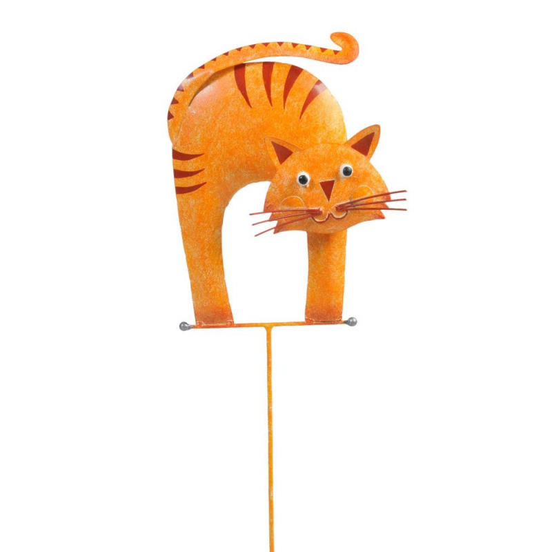 Decoratiune gradina ghiveci pisica cu tija - 2