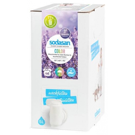 Detergent bio lichid rufe albe si color lavanda 5l Sodasan albe imagine noua responsabilitatesociala.ro