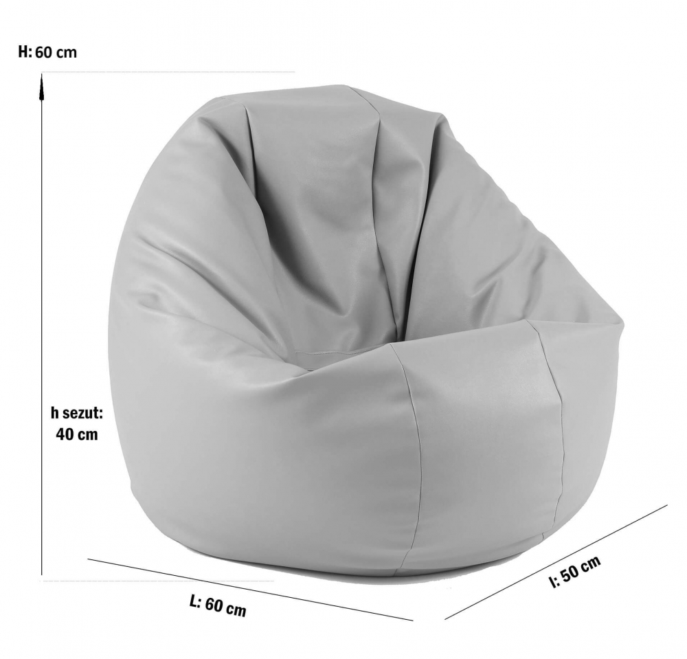 Fotoliu beanbag relaxo panama light mint umplut cu perle polistiren