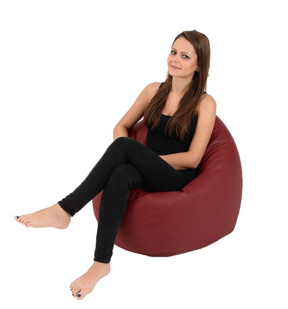 Fotoliu beanbag relaxo wine umplut cu perle polistiren