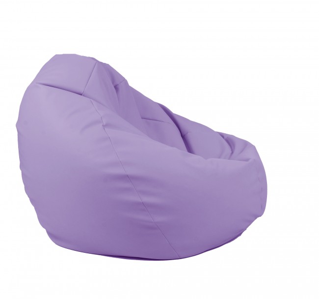 Fotoliu mare nirvana gigant violet piele eco umplut cu perle polistiren beanbag para marca pufrelax - 2