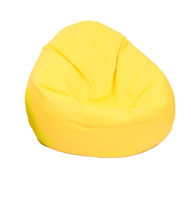 Fotoliu mare nirvana gigant yellow piele eco umplut cu perle polistiren beanbag para marca pufrelax - 3