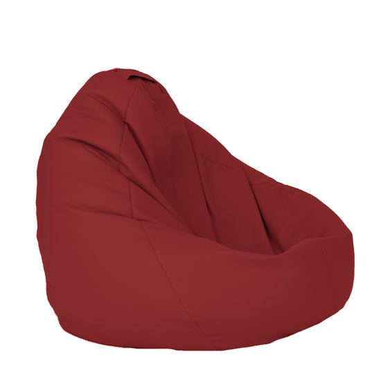 Fotoliu mediu nirvana grande bordo piele eco umplut cu perle polistiren beanbag marca Pufrelax