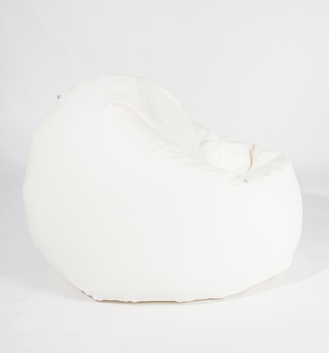 Fotoliu mediu relaxo xl alb umplut cu perle polistiren marca Pufrelax - 3