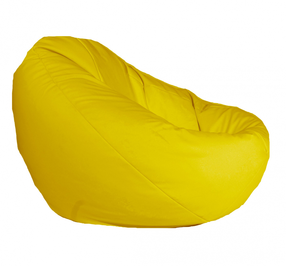 Fotoliu Puf Tip Sac Nirvana Gigant Panama Yellow Quince Pretabil Si La Exterior Umplut Cu Perle Polistiren