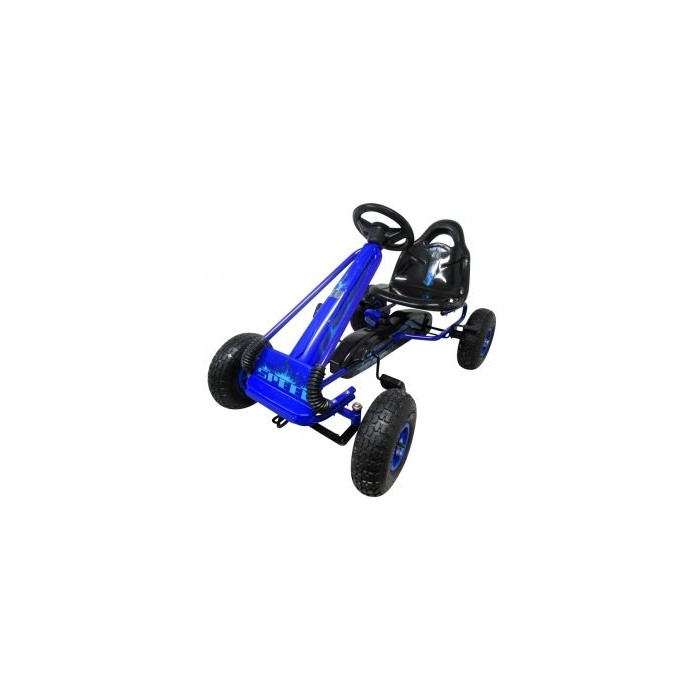 Kart cu pedale Gokart 3-6 ani roti pneumatice din cauciuc frana de mana G3 R-Sport albastru nichiduta.ro imagine noua