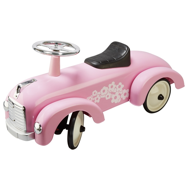 Masina de exterior pentru copii roz Goki