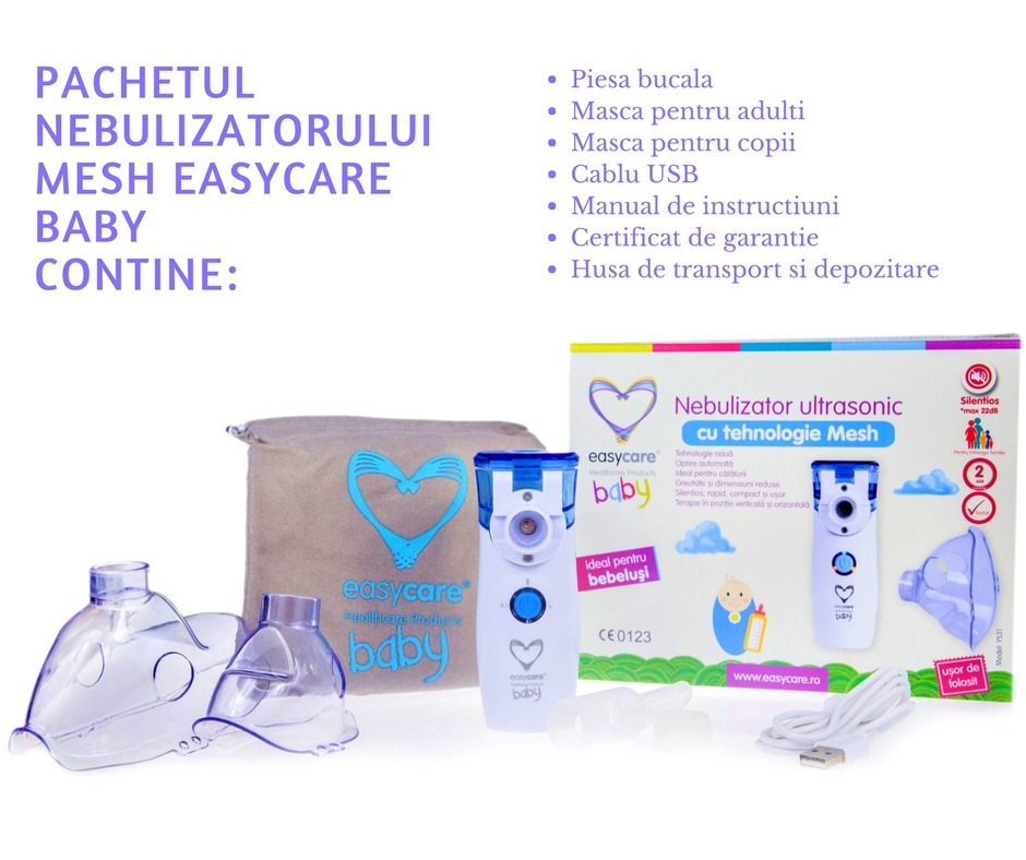 Nebulizator cu ultrasunete EasyCare Baby cu tehnologie mesh - 1 | YEO